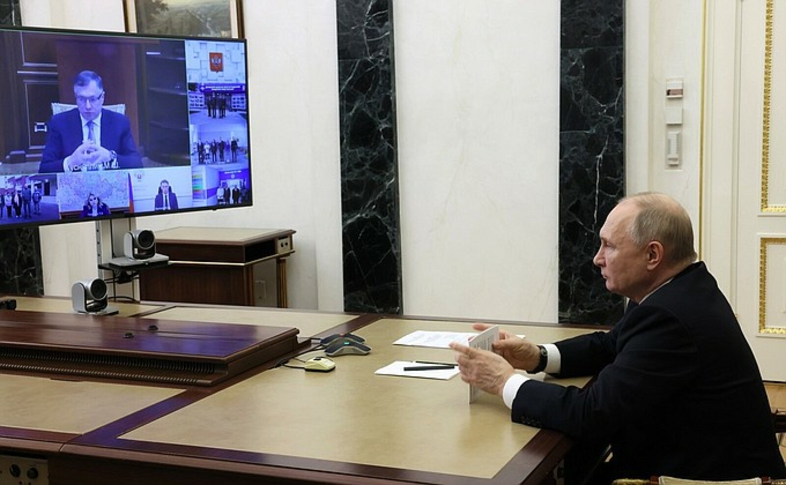 Путин принял участие в открытии объектов в новых субъектах