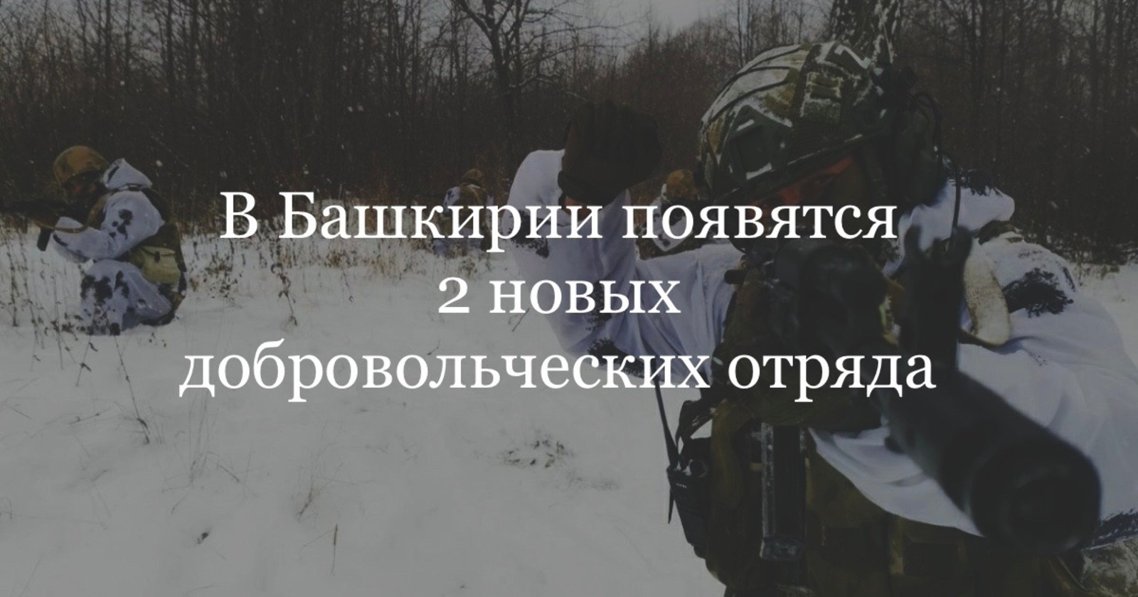 В Башкирии появятся два новых добровольческих батальона