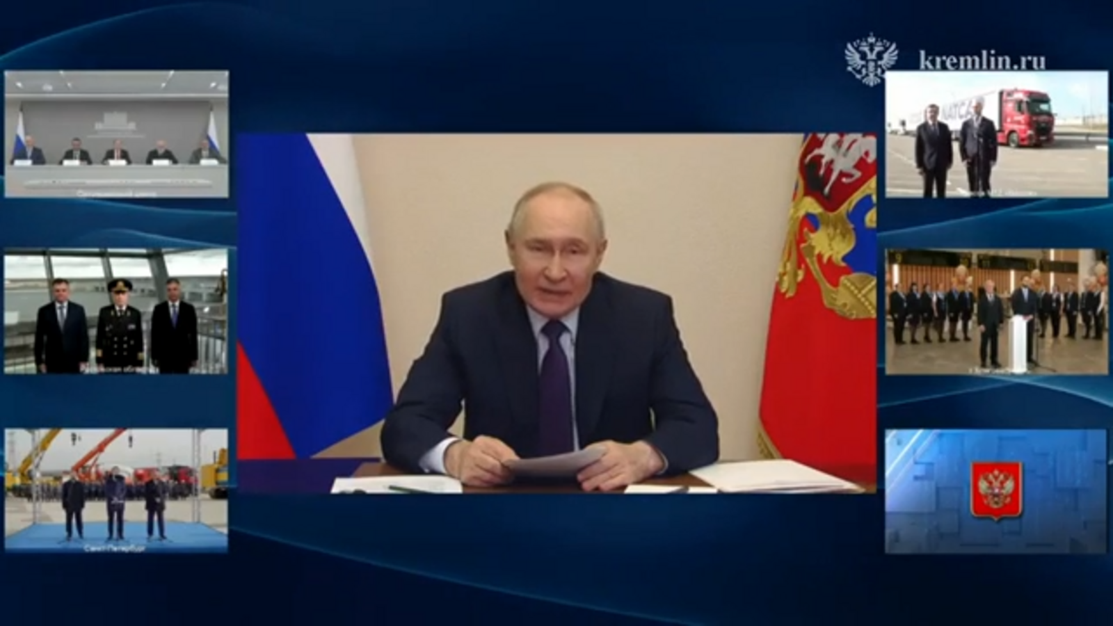 Путин открыл движение беспилотных грузовиков по трассе М-12 "Восток"