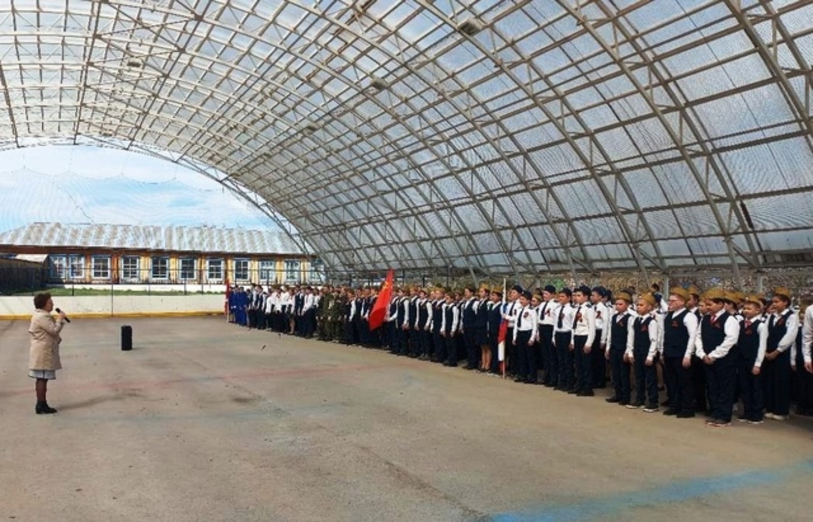 В Гимназии имени Гали Сокороя прошёл конкурс смотра строя и песни