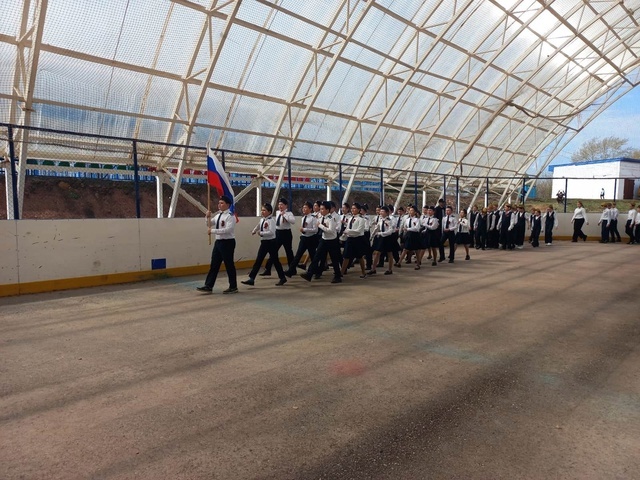 В Гимназии имени Гали Сокороя прошёл конкурс смотра строя и песни